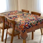 رومیزی مدل کاشی | مخمل شانل ضد لک