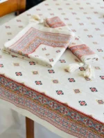 رومیزی مدل ترمه‌نقش | مخمل شانل ضد لک - Image 4