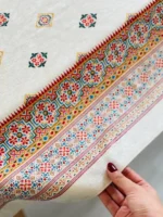 رومیزی مدل ترمه‌نقش | مخمل شانل ضد لک - Image 3